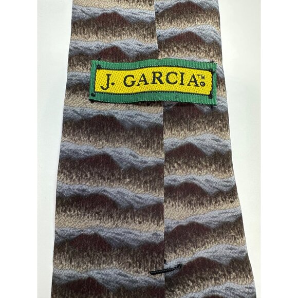 J. Garcia Mens Tie Happy Birthday Collection Eight Abstract Wave Pattern Silk - Picture 5 of 5